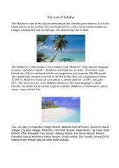 My sort of holiday: The Maldives