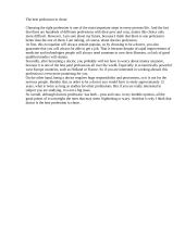 The best profession to choose