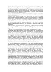 What is an issue in the theoretical debates about democratization? 2 puslapis