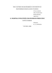 A. Maršalo politinės ekonomijos principai