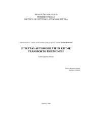 Etiketas automobilyje ir kitose transporto priemonėse