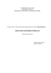 Gėlių dovanojimo etiketas