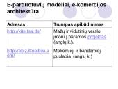 Informacijos pateikimo internete technologijos. E-pinigai 8 puslapis