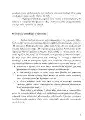 Informacinės technologijos ir ekonomika (Lietuvos atžvilgiu) 6 puslapis
