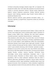 Informatikos mokslo objektas. Informacija ir informacinės sistemos 6 puslapis
