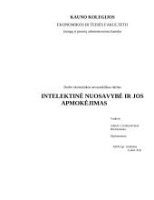 Intelektinė nuosavybė ir jos apmokėjimas