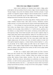 Koks ryšys tarp religijos ir moralės, anot I. Kanto? 5 puslapis