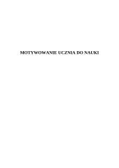 Motywowanie ucznia do nauki