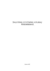 Šalutinių gyvūninių atliekų perdirbimas