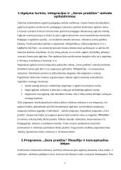 Ugdymo turinio integracijos galimybės taikant "geros pradžios" metodą 4 puslapis