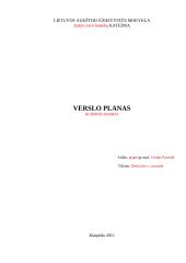 Verslo planas: laivų variklių remontas UAB "Uosto remonto bigada"