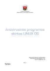 Antivirusinės programos skirtos LINUX
