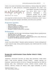 Antivirusinės programos skirtos LINUX 3 puslapis