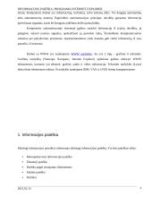 Informacijos paieška. Programa Internet Explorer 3 puslapis