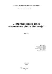 Informacinės ir žinių visuomenės plėtra Lietuvoje