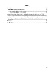 Informacinių technologijų svarba ir ypatumai viešajame administravime 2 puslapis