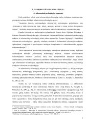 Informacinių technologijų svarba ir ypatumai viešajame administravime 5 puslapis