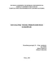 Socialinių teisių prieinamumas Europoje