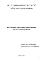 Teisinės valstybės principas pagal Lietuvos Respublikos Konstitucinio teismo išaiškinimus