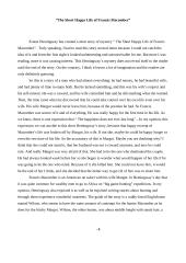 E. Hemingway "The short happy life of Francis Macomber"