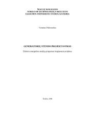 Generatorių stendo projektavimas