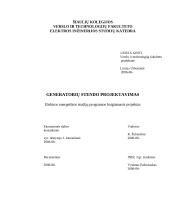 Generatorių stendo projektavimas 2 puslapis