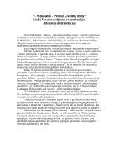 Liudo Vasario savijauta po seminarijos. Ištraukos interpretacija 2 puslapis