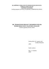 Informacijos ir komunikacijos valdymo analizė: UAB "Žemaitijos pienas"