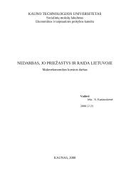 Nedarbas: priežastys ir raida Lietuvoje