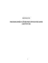Tiesioginės užsienio investicijos Lietuvai