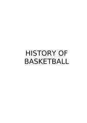 History of Basketball 1 puslapis