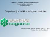 Organizacijos veiklos valdymo praktika: UADBB "Sagauta"