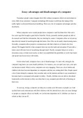 Advantages and disadvantages of computer