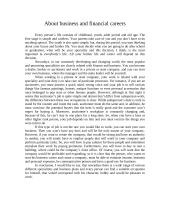 Business and financial careers