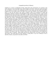 Geographical position of Lithuania