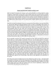 Money and possessions make the world go round