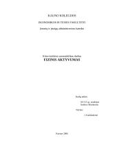 Žmogaus fizinis aktyvumas