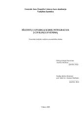Išleistų į atsargą karių integracija į civilinį gyvenimą