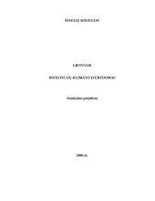 Lietuvos investicijų klimato įvertinimas