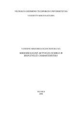 Mikrobiologinė aktyviojo dumblo ir bioplėvelės charakteristika