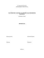 Tautiškumo ugdymo galimybės kalendorinėje šventėje