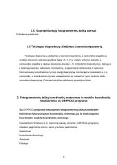 Geodezinės atramos sudarymas aerotrianguliacijos metodu skaitmeniniam fotogrametriniam kartografavimui 8 puslapis