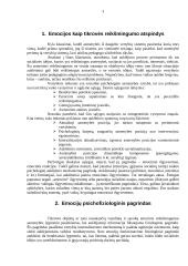 Emocijų vaidmuo auklėjimo procese 3 puslapis