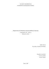 Organizuoto išvykstamojo turizmo problema Lietuvoje (srautų analizė 1997 - 2004 metais)