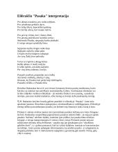 Eilėraščio "Pasaka" interpretacija