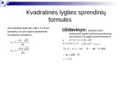 Kvadratinės lygtys 7 puslapis