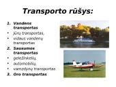 Transporto svarba ir įvairovė 5 puslapis