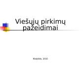 Viešųjų pirkimų pažeidimai