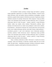 Informacijos samprata: panaudojimas, saugojimas, galimi informacijos poreikiai 2 puslapis