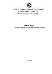Kainodaros organizavimas: UAB "Tekstilė"